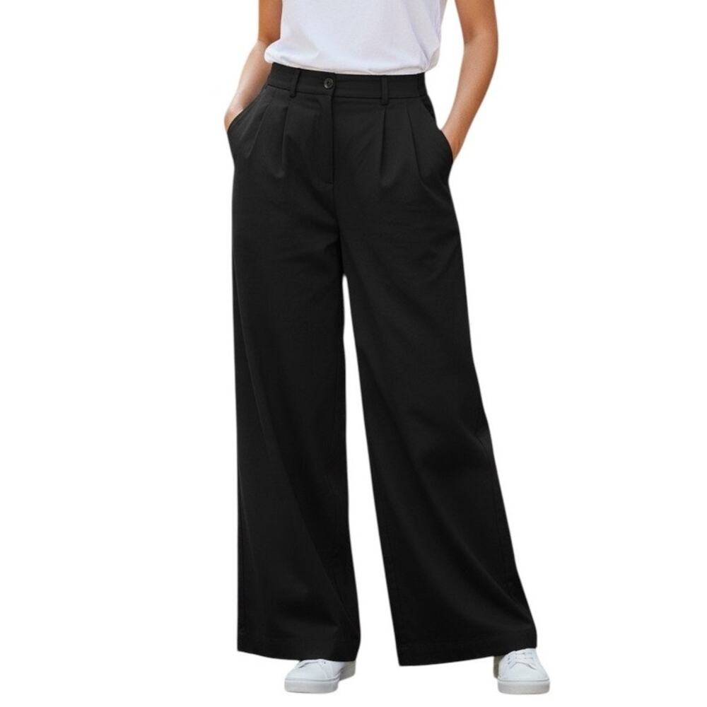 DA-NANG Vintage Black Extreme Wide Leg Pants Low Rise Size 9